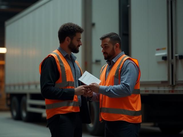 Logistics team planning a heavy haul route through NYC metro streets
